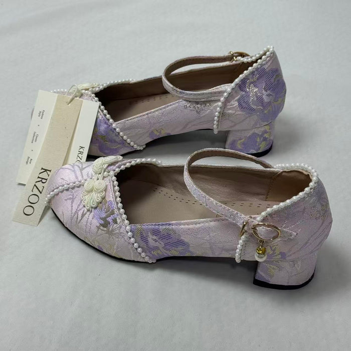 Mary's embroidered high heels