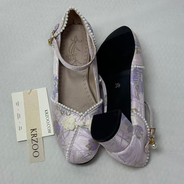 Mary's embroidered high heels