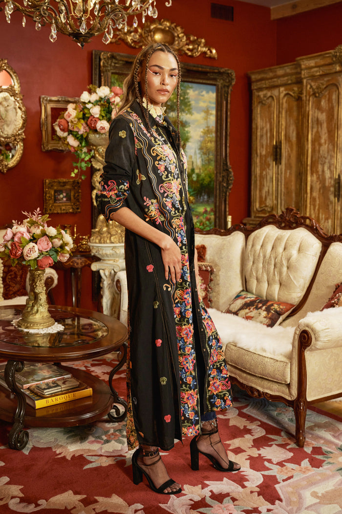 MEADOW OF FLOWERS EMBROIDERED DUSTER