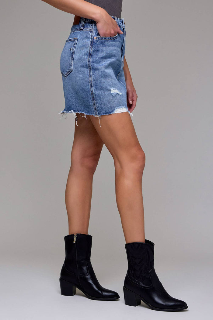 Medium Wash Classic Mini Skirt