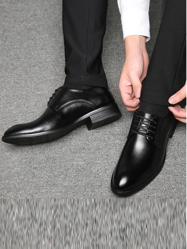 Men’s Black Lace-Up Formal Dress Shoes