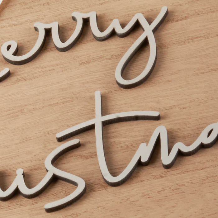 Merry Christmas Natural Hanging Decor