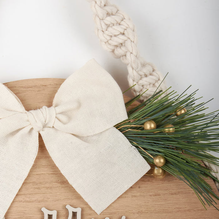 Merry Christmas Natural Hanging Decor