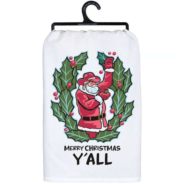 Merry Christmas Y'all Kitchen Towel
