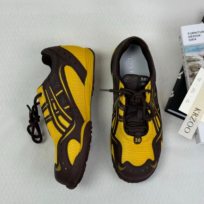 Mesh-bottom casual sports sneakers