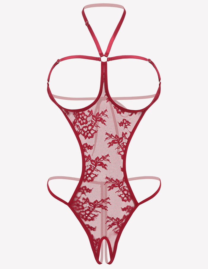 Mini Bodysuit Halter Teddy Nightie