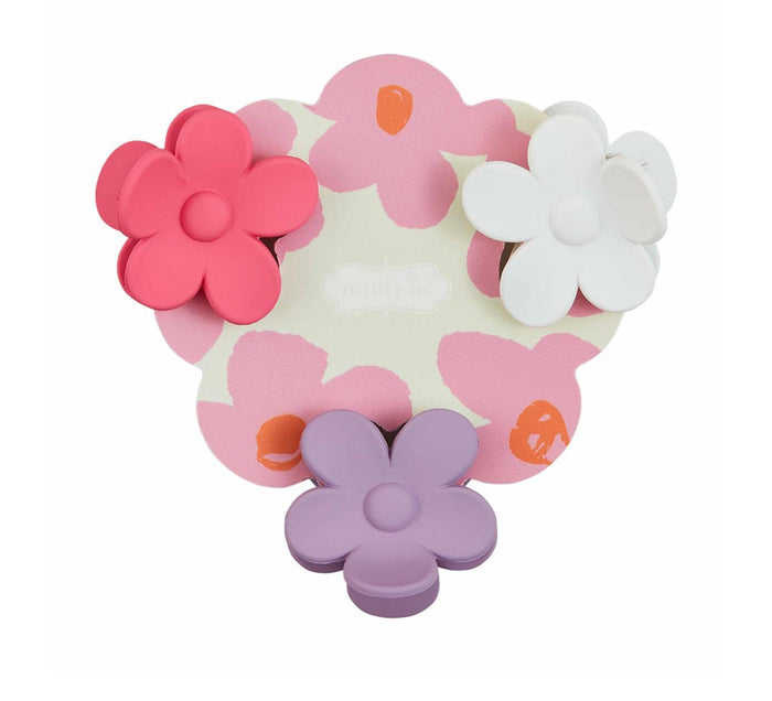 MINI DAISY HAIR CLIPS-3 COLORS