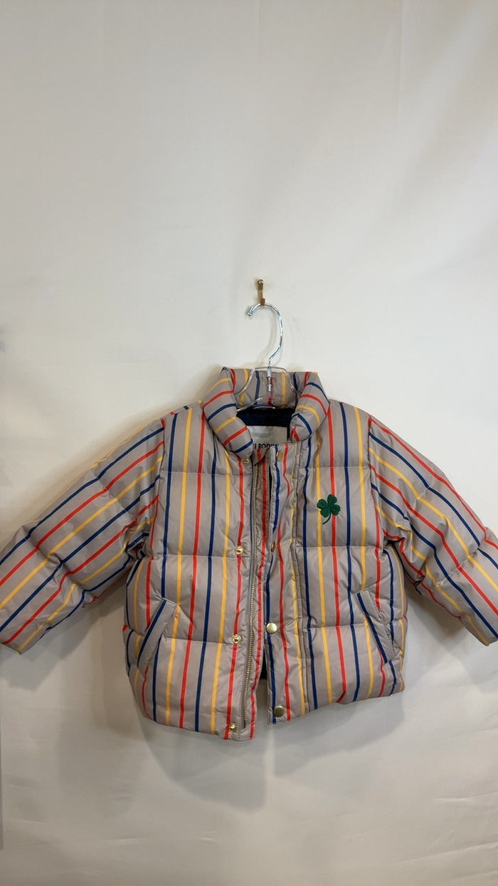 Mini Rodini Clover Stripe Citypuffer Jacket [AS IS] | Size 3T