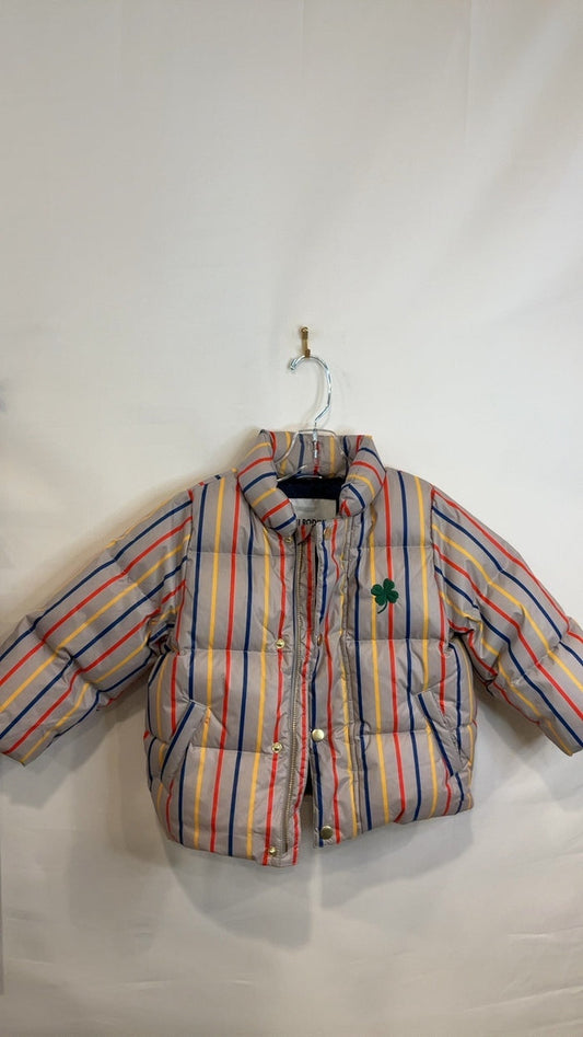 Mini Rodini Clover Stripe Citypuffer Jacket [AS IS] | Size 3T