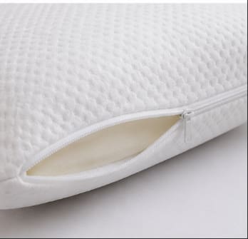 Mo Flat Memory Foam Pillow with Cotton Cover – White Support Pillow 45 x 65 cm