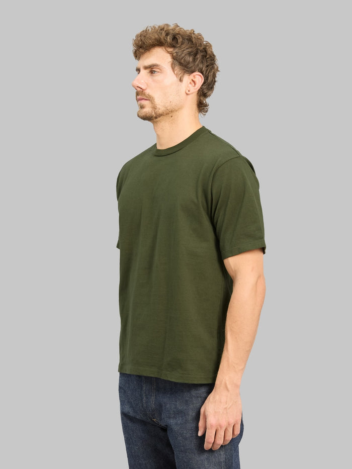 Momotaro Jeans MMTS6029 Zimbabwe Cotton Botanical Dyed T-Shirt Green