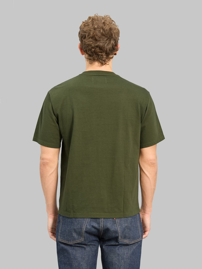 Momotaro Jeans MMTS6029 Zimbabwe Cotton Botanical Dyed T-Shirt Green