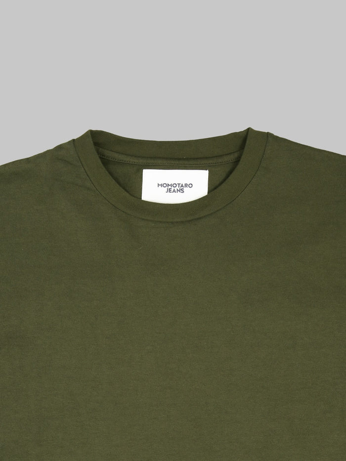 Momotaro Jeans MMTS6029 Zimbabwe Cotton Botanical Dyed T-Shirt Green