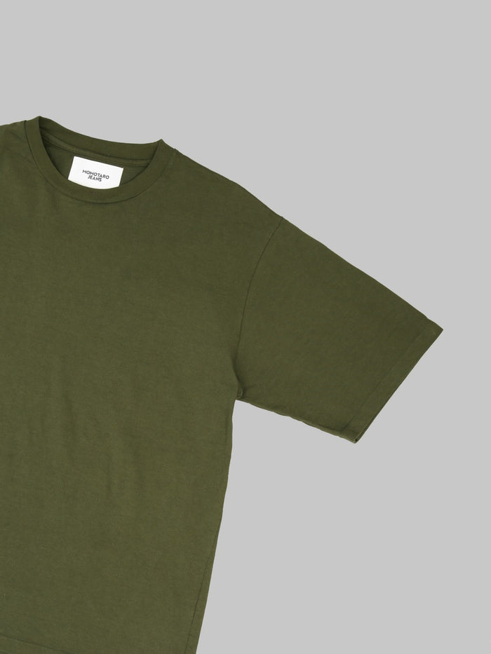 Momotaro Jeans MMTS6029 Zimbabwe Cotton Botanical Dyed T-Shirt Green