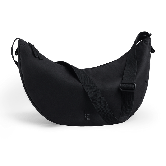 GOT BAG black Moon Bag Large, Made of Ocean Plastic - Sustainable Travel Case, 100% Recycled Plastic, Water Resistant
