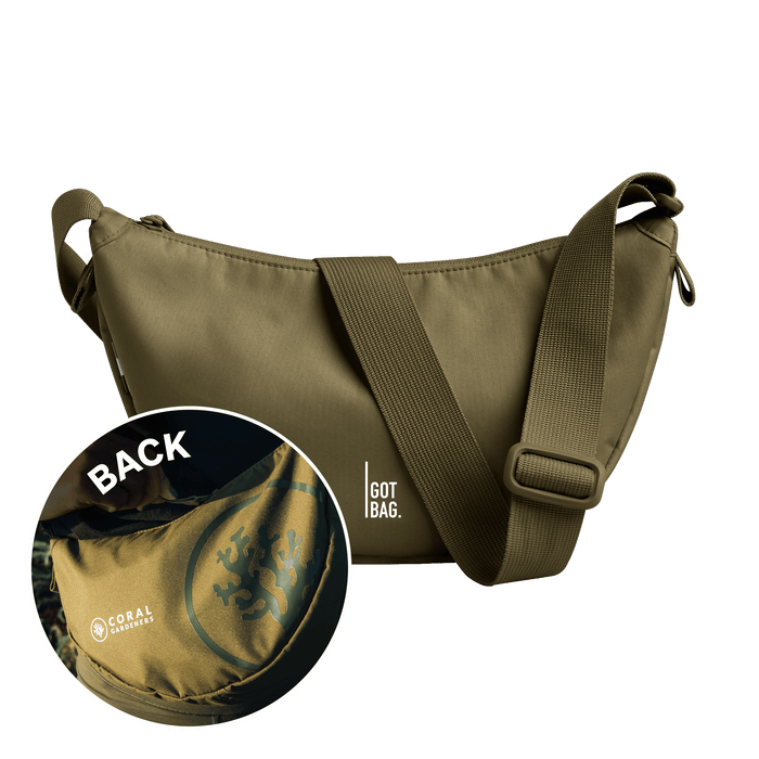 GOT BAG Moon Bag Large, Made of Ocean Plastic - Sustainable Travel Case, 100% Recycled Plastic, Water Resistant