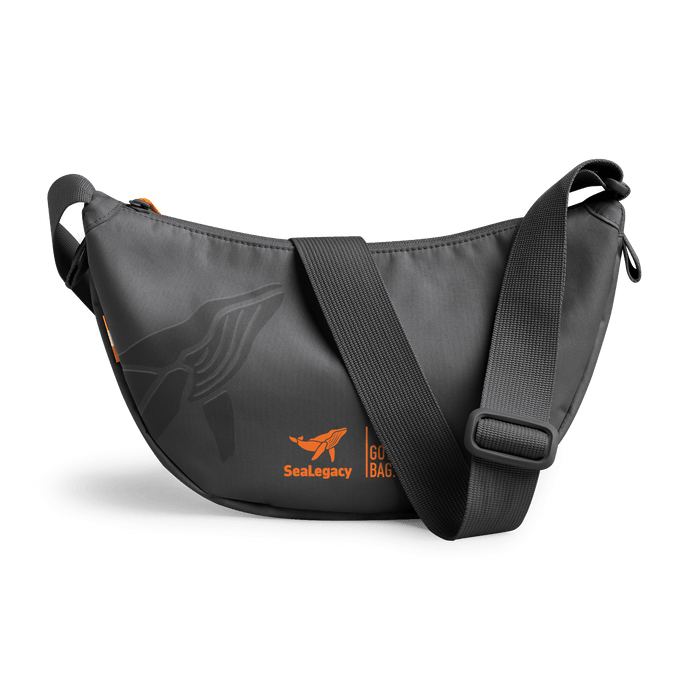 GOT BAG Moon Bag Small, Made of Ocean Plastic - Sustainable Travel Case, 100% Recycled Plastic, Water Resistant