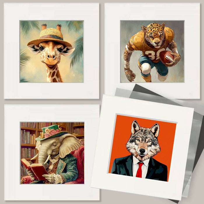 Mowbi - Bohemian Raccoon Smoking Pot - Hippie Animals Art Print - 8"x10" Artwork