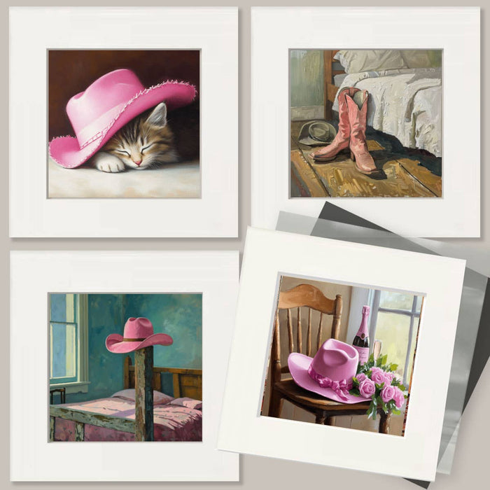 Mowbi - Cowgirl #11 - Wall Art Prints - Western Decor  8"x10" Artwork - 11"x14" Mat