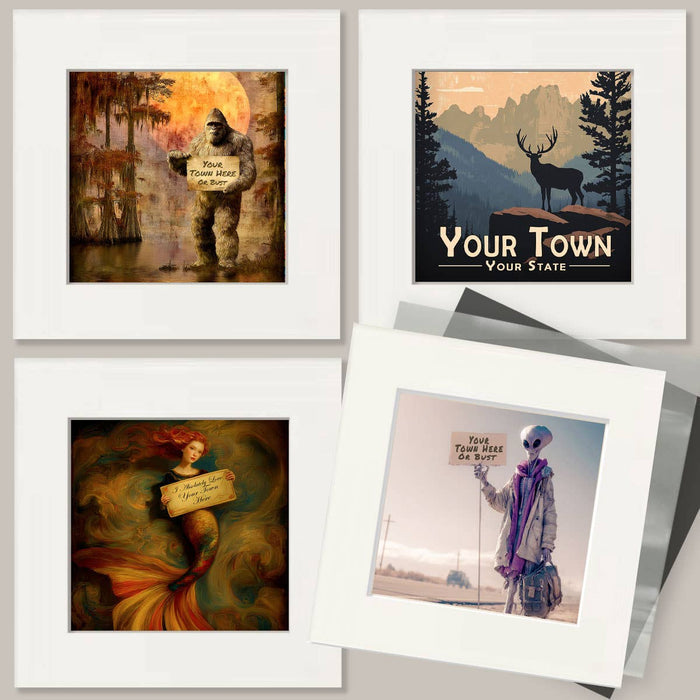 Mowbi - Custom Adventure is Calling - Raccoon #2 - Wall Art Print