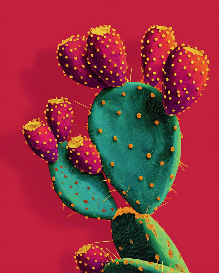 Mowbi - Southwestern Art - Pop-Art Prickly Pear