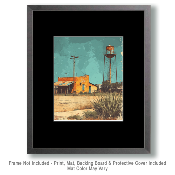 Mowbi - Vintage Southwest New Mexico Prickly Pear Cactus 8"x10" Art Print