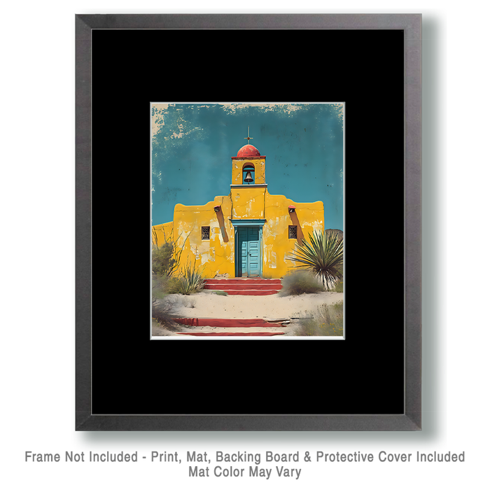 Mowbi - Vintage Southwest New Mexico Prickly Pear Cactus 8"x10" Art Print