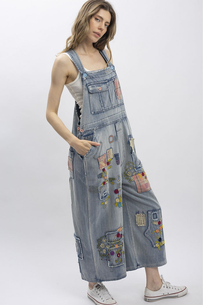 MULTI CONTRAST PACH MINERAL WASHED OVERALL Pre