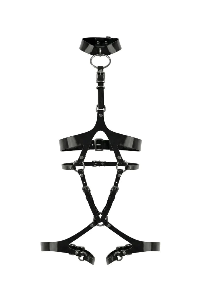 Naela Lacquer Leather Fullbody in Black