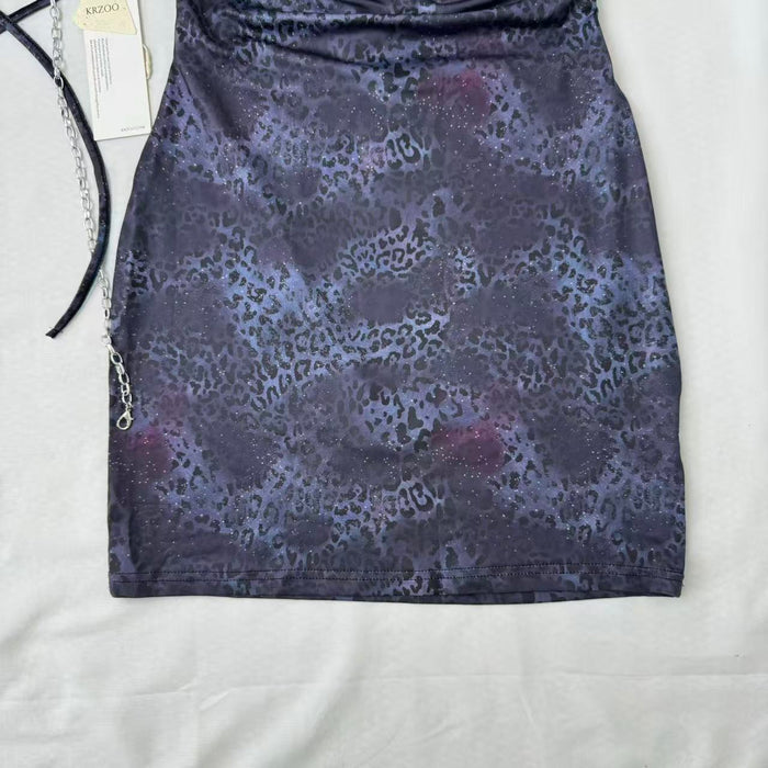Necklace-style open-front dress