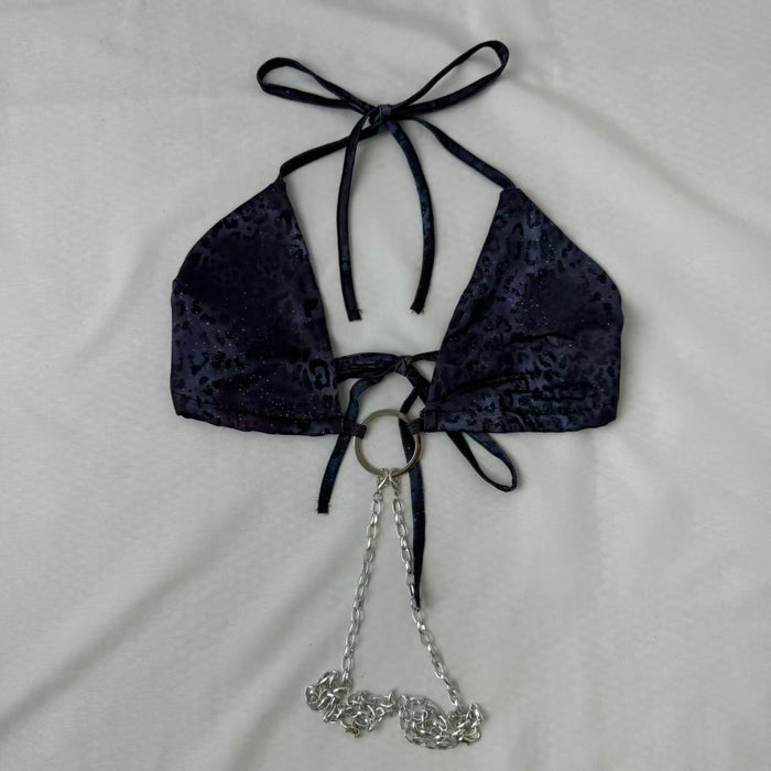 Necklace-style open-front dress