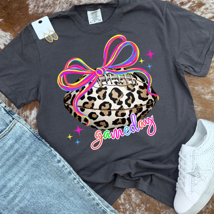 Neon Leopard Basketball Graphic Tee