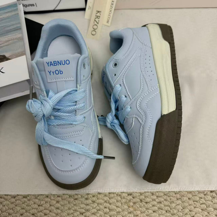 Niche Platform Blue Sneakers
