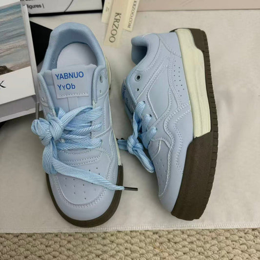Niche Platform Blue Sneakers