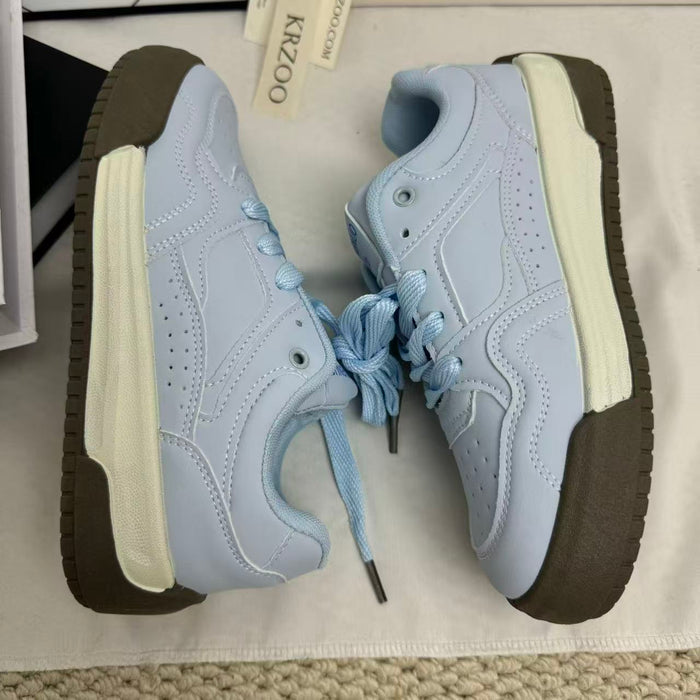 Niche Platform Blue Sneakers