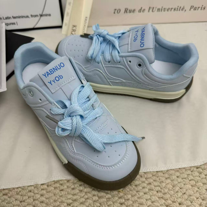 Niche Platform Blue Sneakers