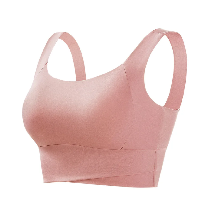 No-rim sexy gathered yoga one-piece sports bra