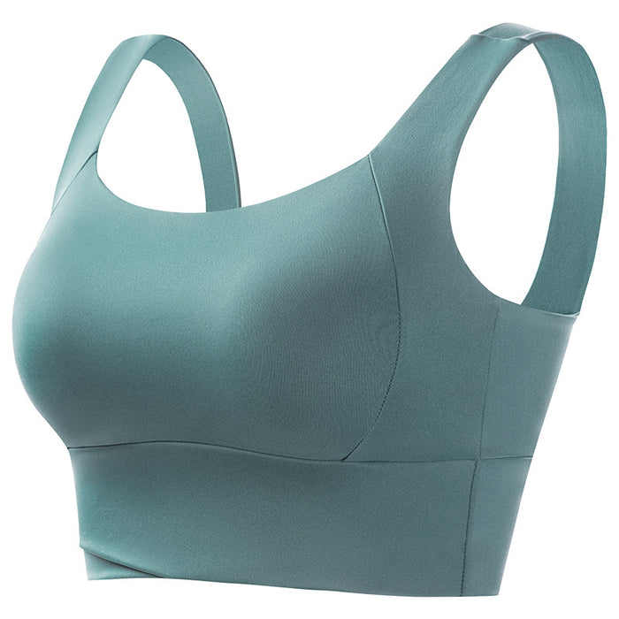 No-rim sexy gathered yoga one-piece sports bra