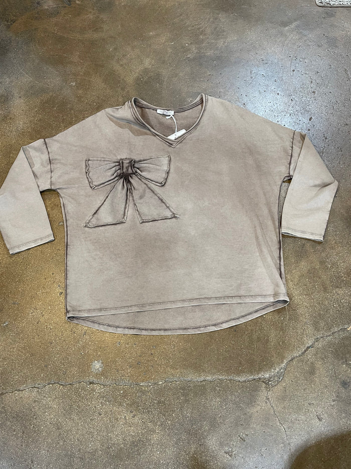 Nora's Bow Sweater -(2 colors)