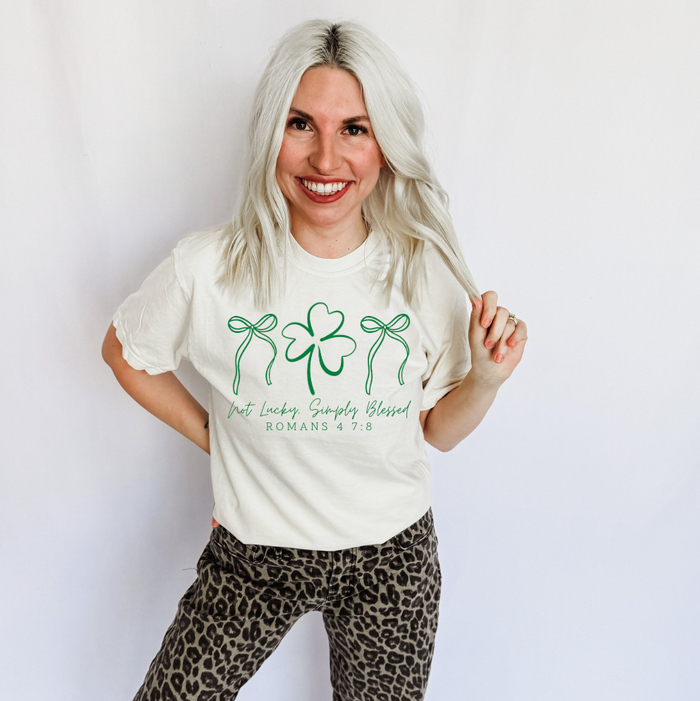 Not Lucky, Simply Blessed Graphic Tee