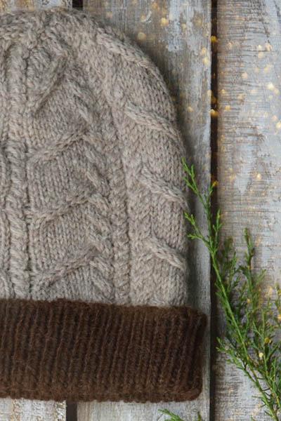 Nutmeg Hat and Mitten Set Pattern Universal Yarn
