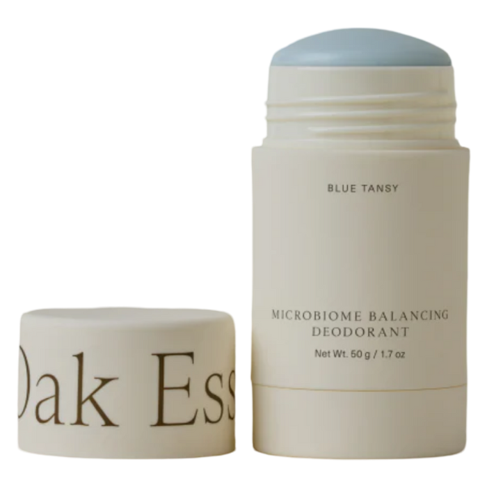 oak essentials deodorant, microbiome balancing deodorant, natural deodorant, aluminum free deodorant, clean body care, sensitive skin deodorant, luxury deodorant, daily essentials