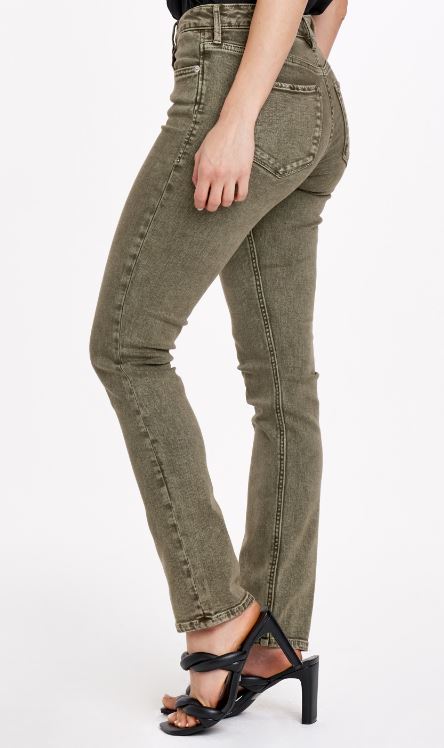 OLIVE BLAIRE HIGH RISE ANKLE SLIM STRAIGHT JEANS
