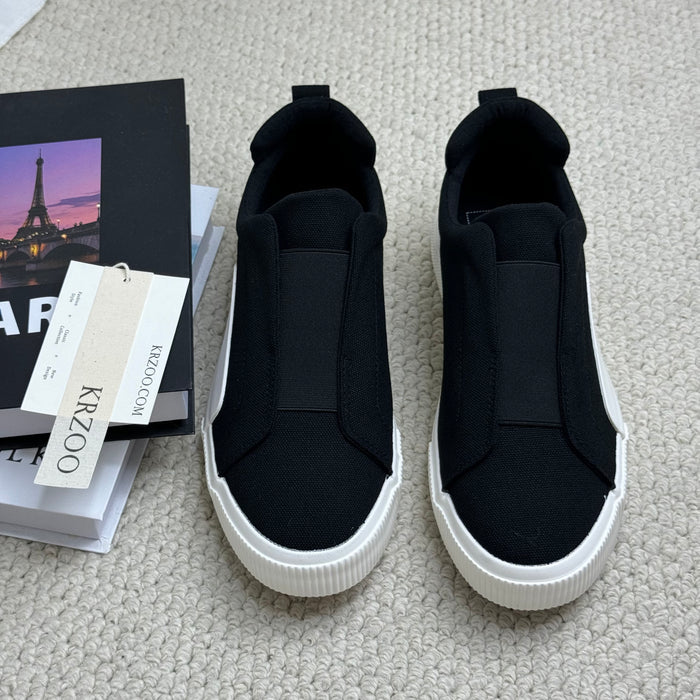 One kick of an unlaced shoe