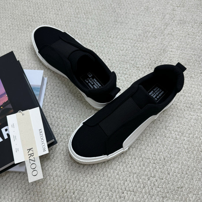 One kick of an unlaced shoe
