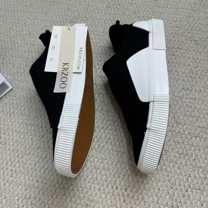 One kick of an unlaced shoe