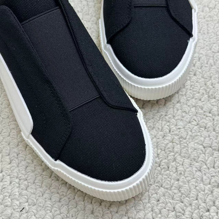 One kick of an unlaced shoe