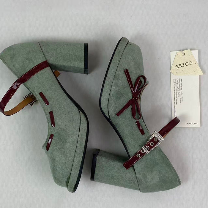 One-strap French-style high-heeled shoes