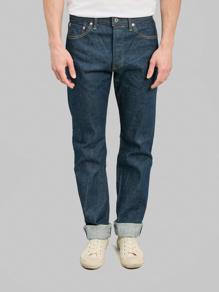 ONI Denim 146S Ishikawadai 15oz Stretch Neat Straight Jeans front rise