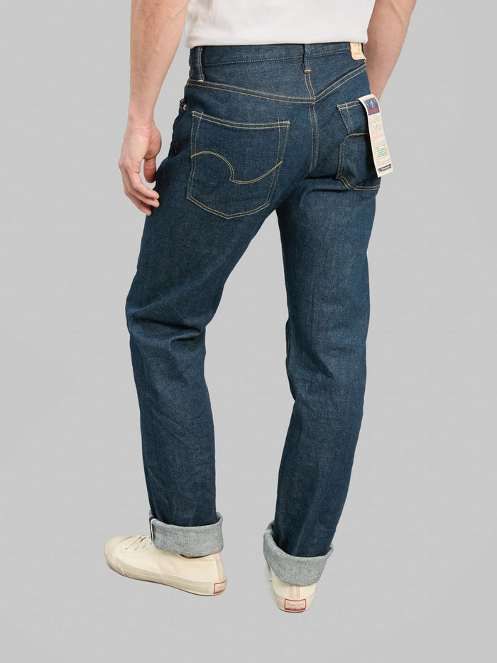 ONI Denim 146S Ishikawadai 15oz Stretch Neat Straight Jeans back styled